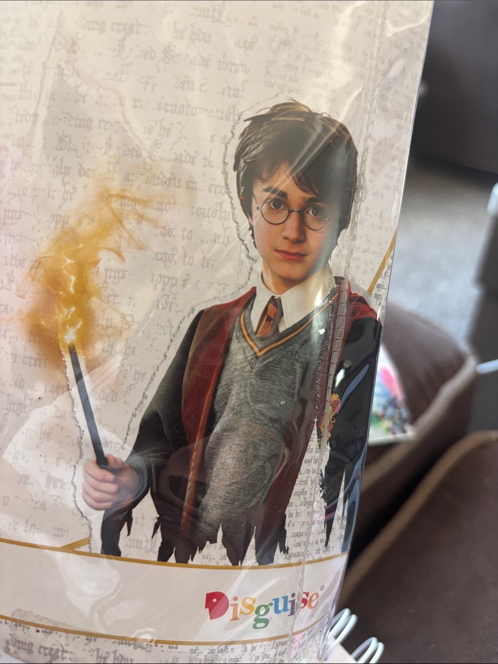 Harry Potter Gryffindor Robe, Scarf & Light Up Wand Halloween Costume 7/8 Boys - Picture 5 of 9